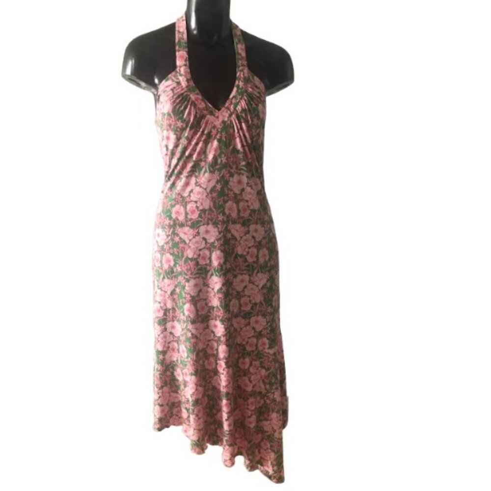 Max and Cleo halter neck, asymetrical hem Pre-loved Sz S